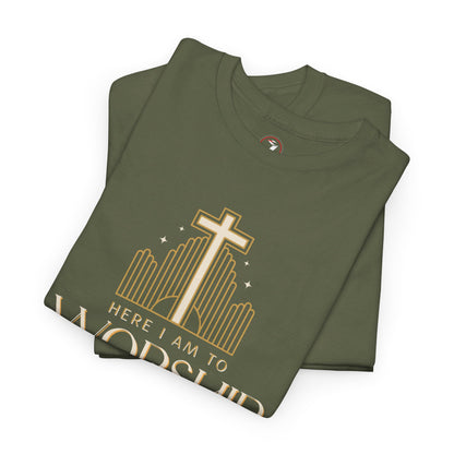 Here I am to Worship Unisex Heavy Cotton Tee