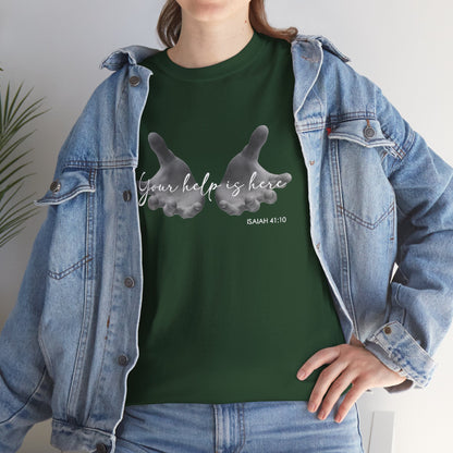 "Your Help Is Here" Women's Crewneck Graphic T-Shirt