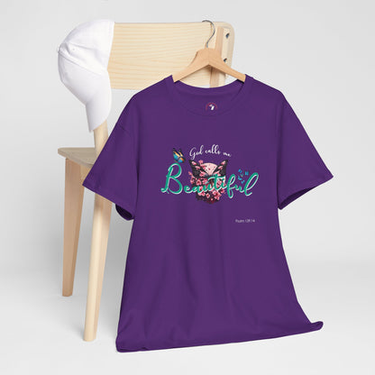 God Calls Me Beautiful Unisex Heavy Cotton Tee