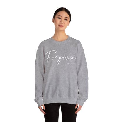 "Forgiven" Inspirational Pullover Crewneck Sweatshirt