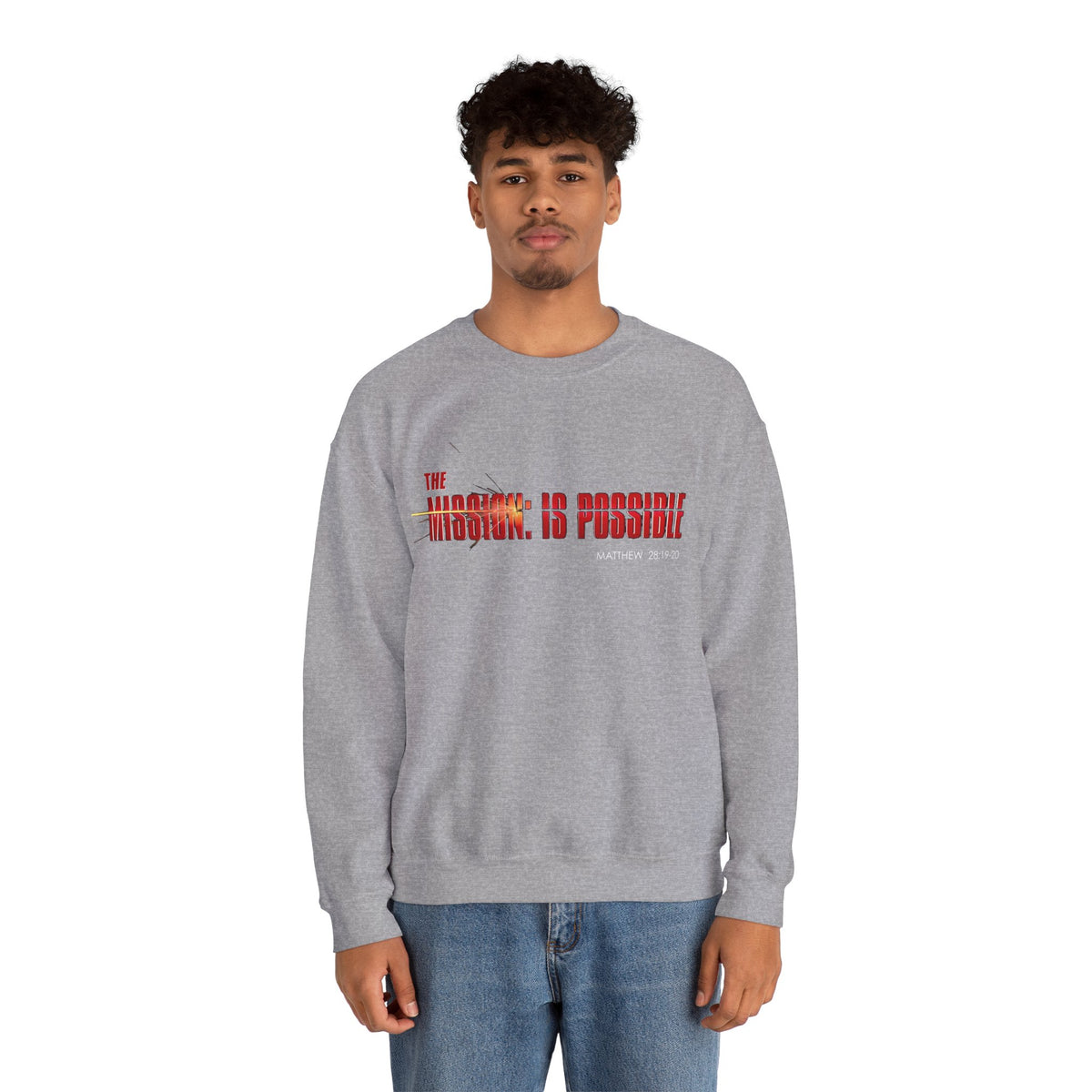 "The Mission is Possible" Motivational Crewneck Sweatshirt