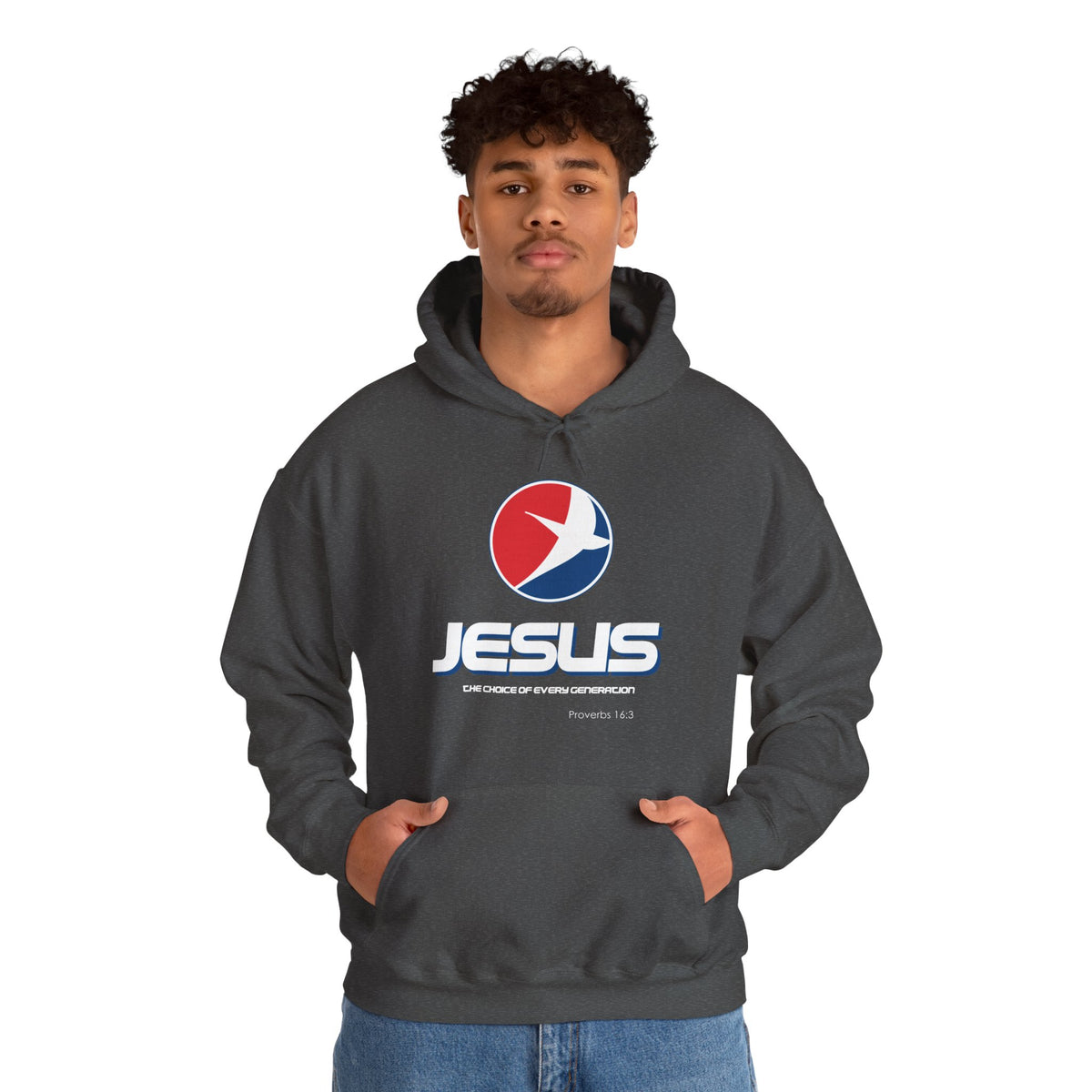 Jesus The Choice Logo Hoodie — Unisex Faith Pullover Hoodie