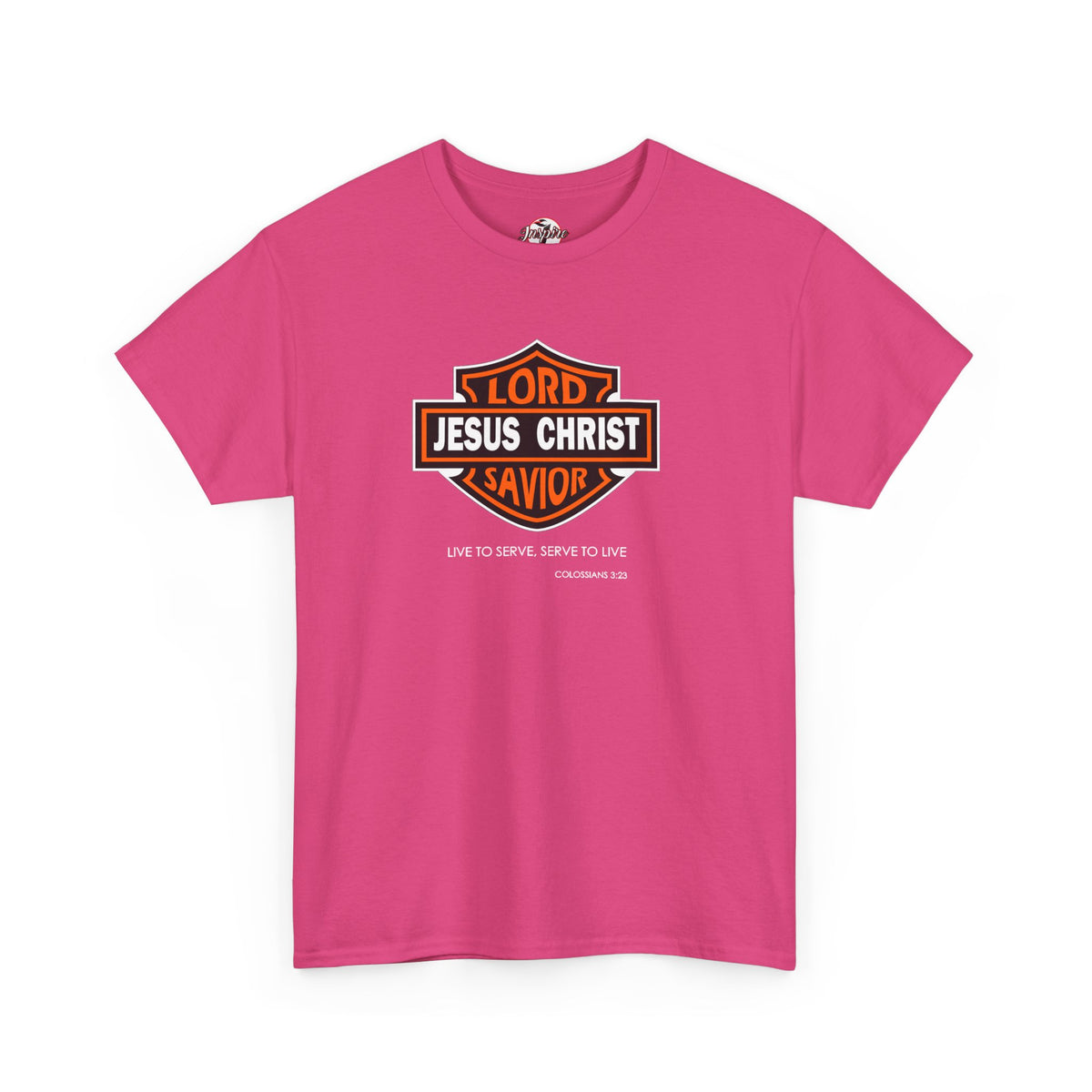 "Jesus Christ Lord and Savior" Motivational Crewneck Graphic T‑Shirt