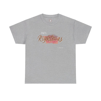 He's Righteous Unisex Heavy Cotton Tee