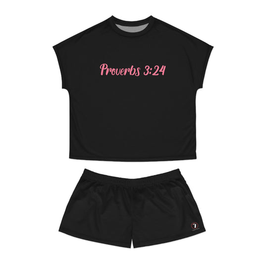 Proverbs 3:24 Women's Short Pajama Set