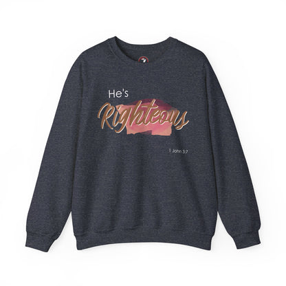 He's Righteous Unisex Heavy Blend™ Crewneck Sweatshirt