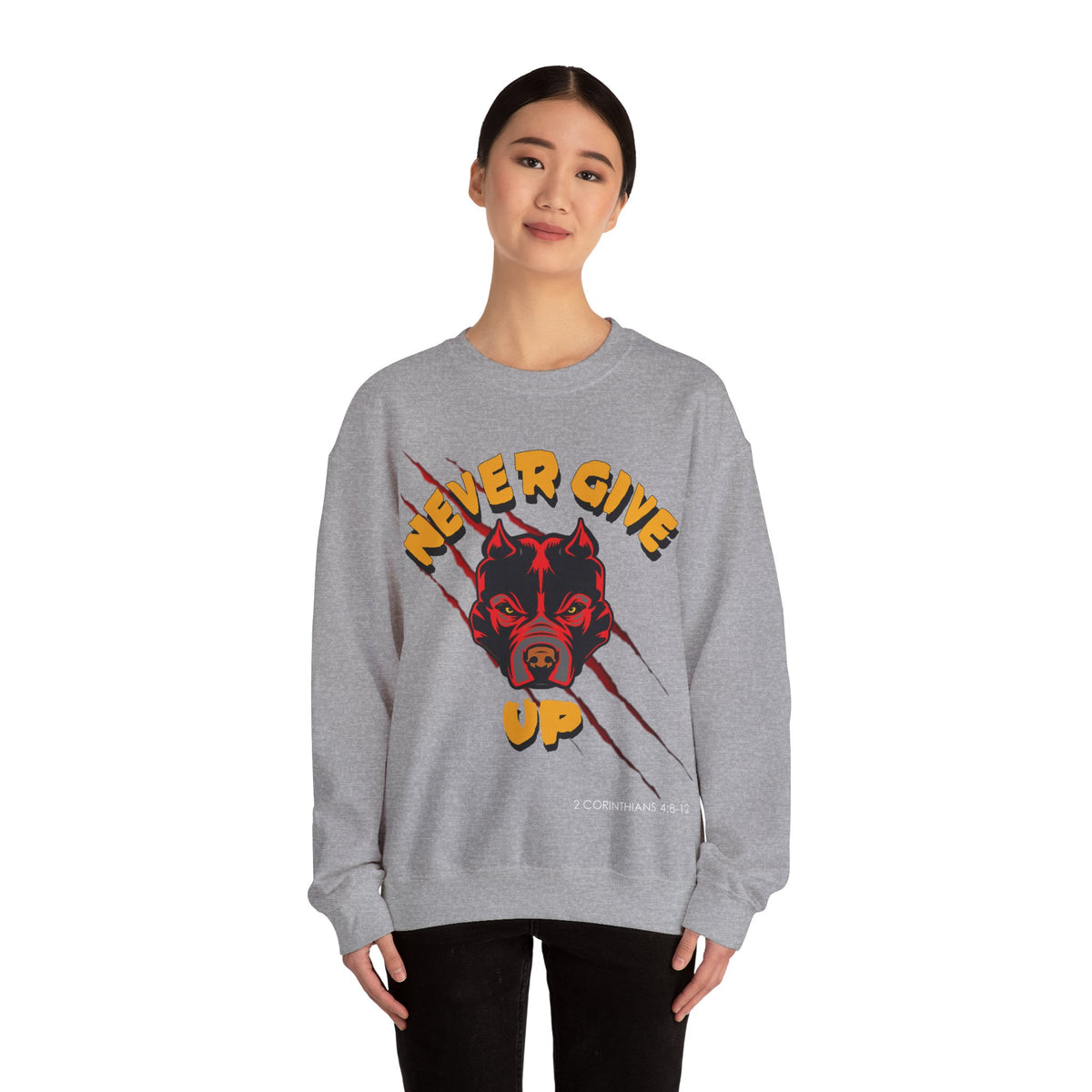 "Never Give Up" Crewneck Sweatshirt