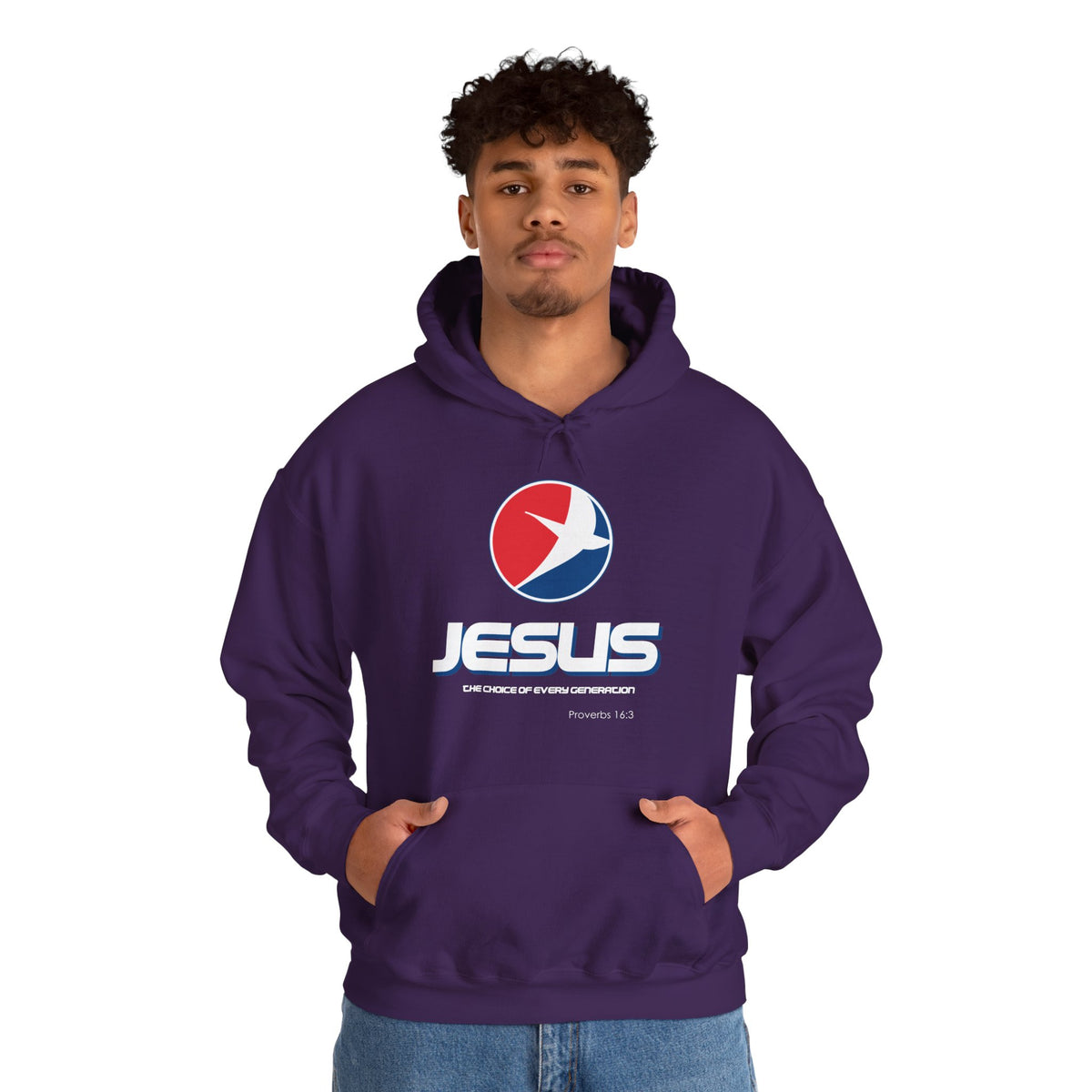 Jesus The Choice Logo Hoodie — Unisex Faith Pullover Hoodie
