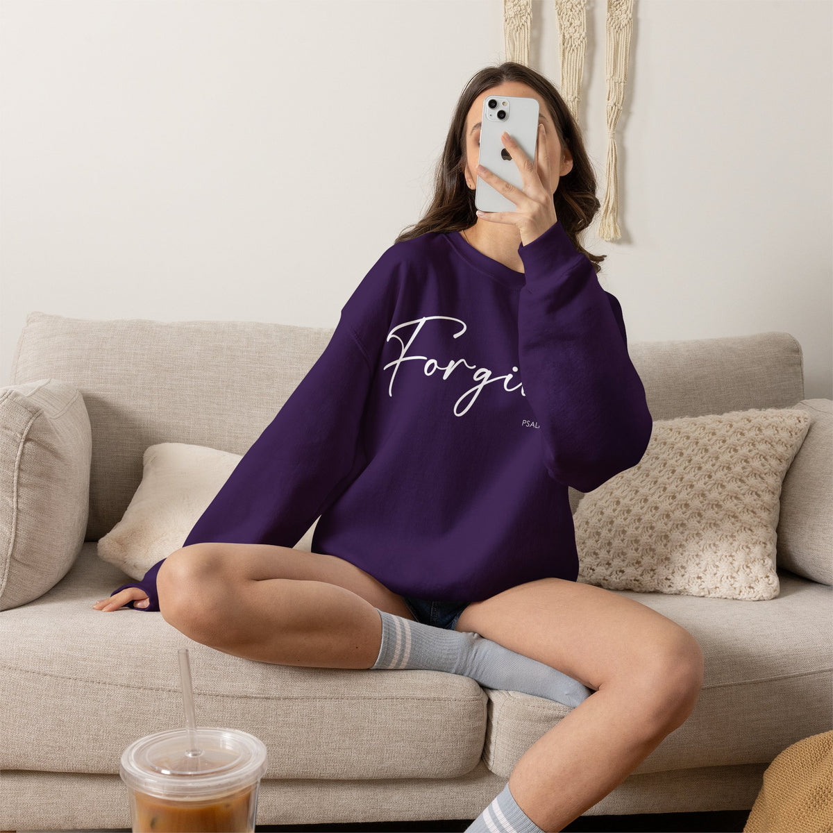 "Forgiven" Inspirational Pullover Crewneck Sweatshirt