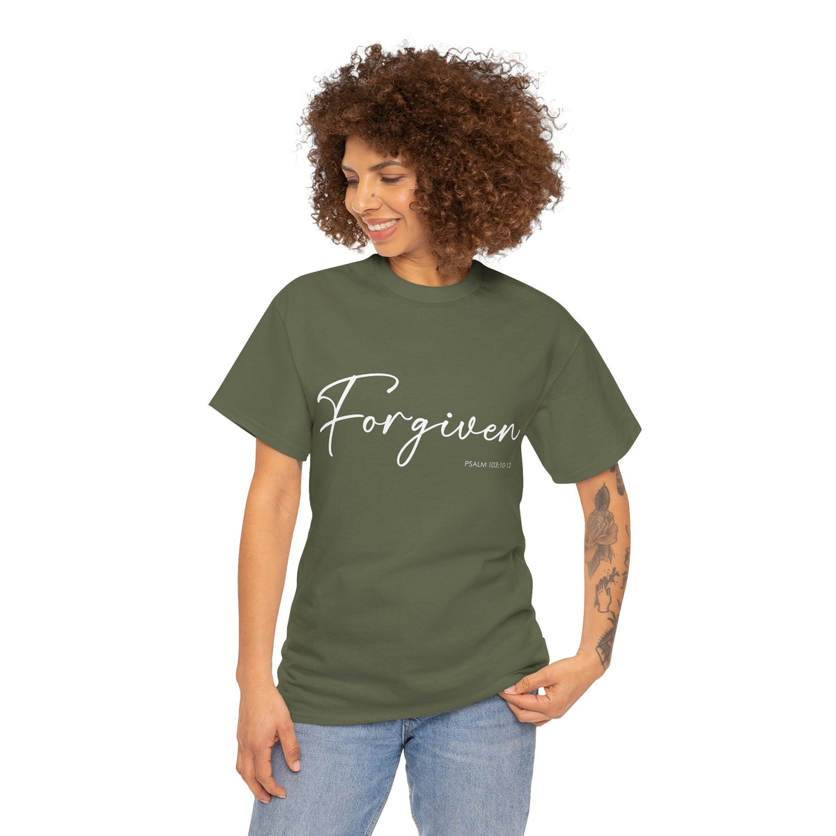 "Forgiven" Womens Christian Faith T-Shirt
