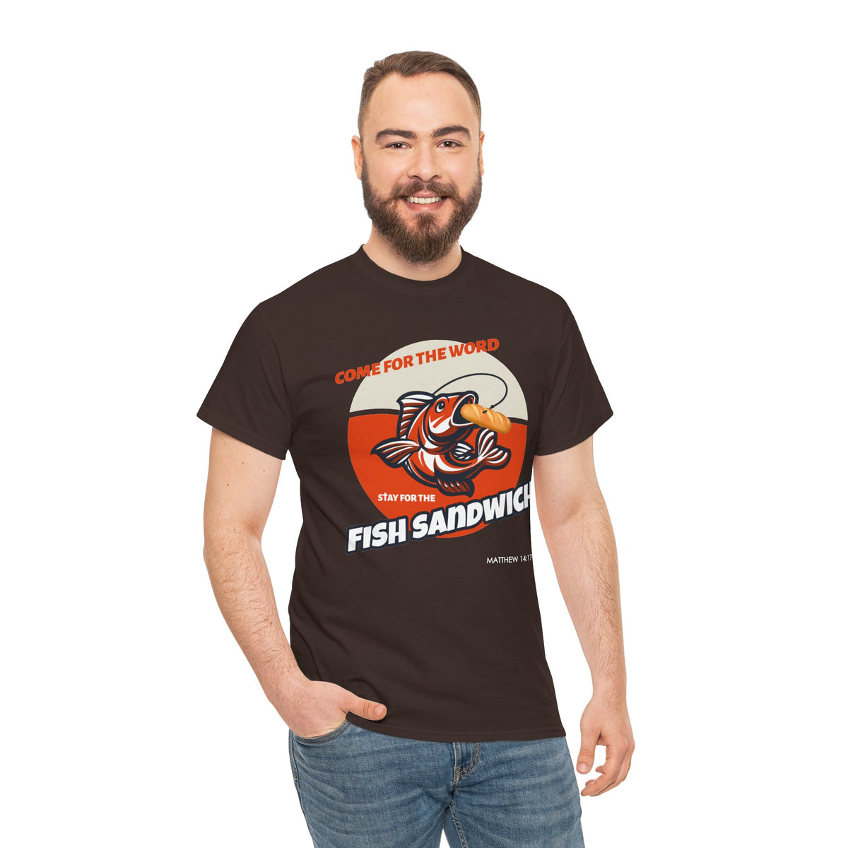 "Come for the Word" Fish Sandwich Graphic T-Shirt