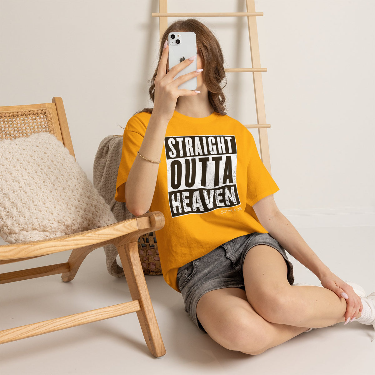 Straight Outta Heaven Unisex Inspirational Graphic T-Shirt
