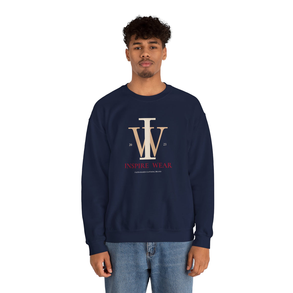 Inspire Wear IW Monogram Logo Crewneck Sweatshirt