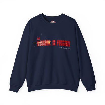 "The Mission is Possible" Motivational Crewneck Sweatshirt