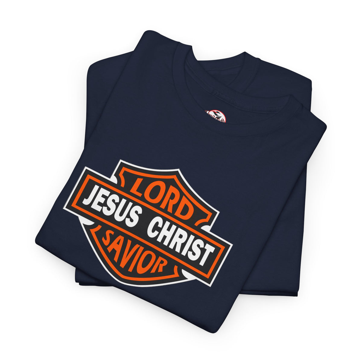 "Jesus Christ Lord and Savior" Motivational Crewneck Graphic T‑Shirt