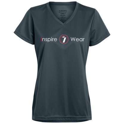 Inspire wear logo Ladies’ Moisture-Wicking V-Neck Tee