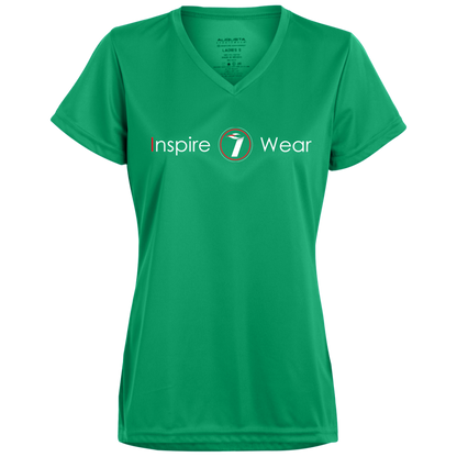 Inspire wear logo Ladies’ Moisture-Wicking V-Neck Tee