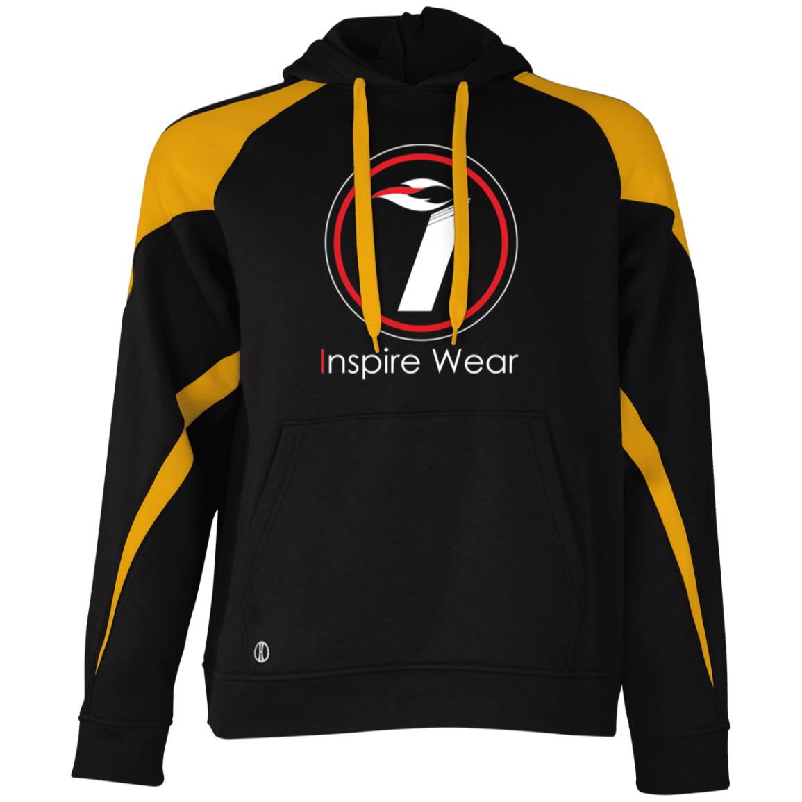 Inspire Wear logo Athletic Colorblock Fleece Hoodie
