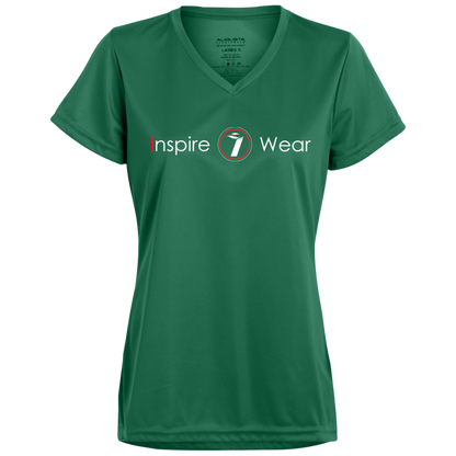 Inspire wear logo Ladies’ Moisture-Wicking V-Neck Tee
