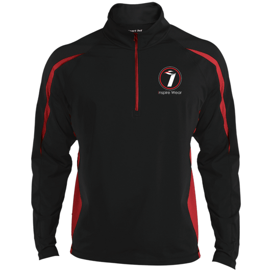 Inspire Wear logo Men's Sport Wicking Colorblock 1/2 Zip Pullover