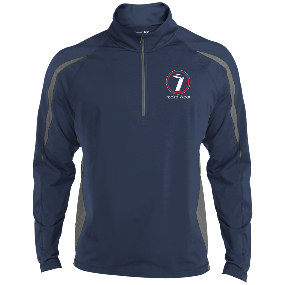 Inspire Wear logo Men's Sport Wicking Colorblock 1/2 Zip Pullover