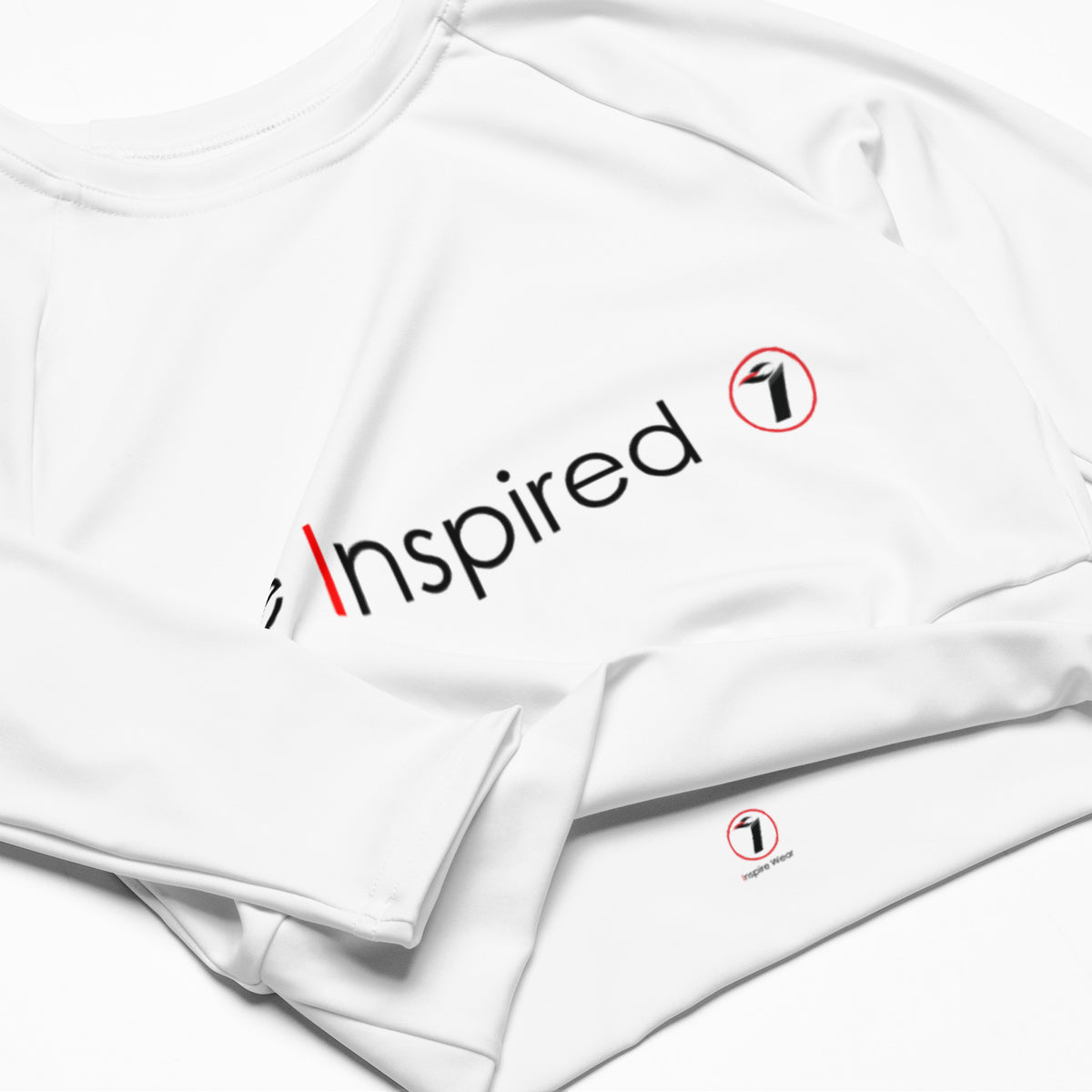 Recycled long-sleeve crop top