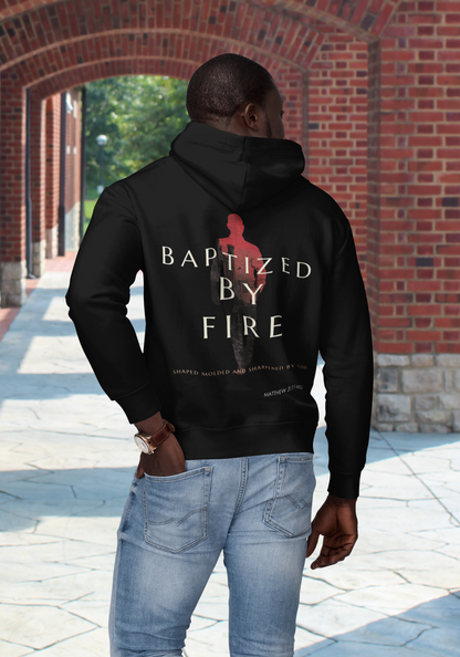 Baptized by Fire All-Over Print Men's Thicken Pullover Hoodie