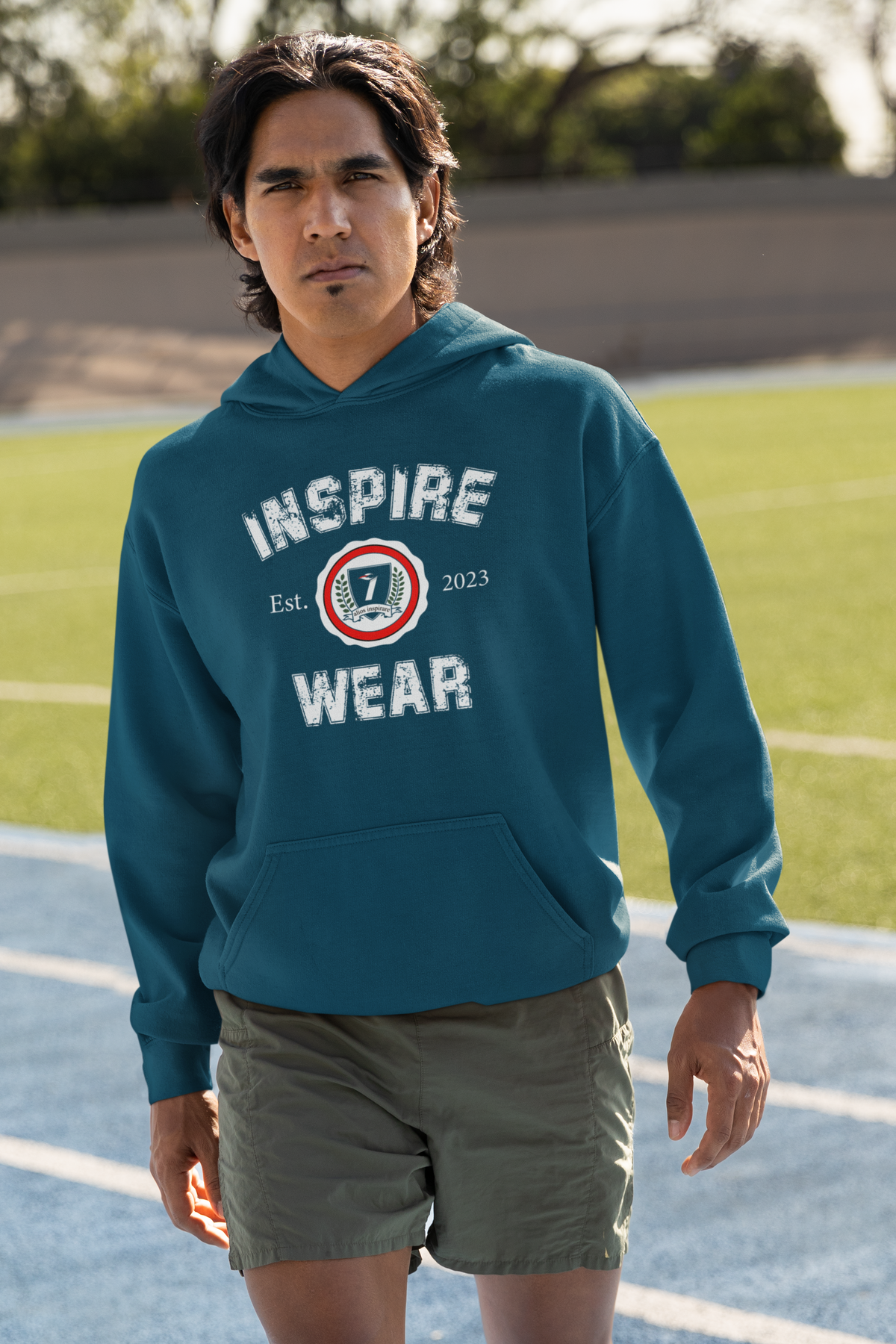 Inspire Wear Athletic Logo Hooded Sweatshirt