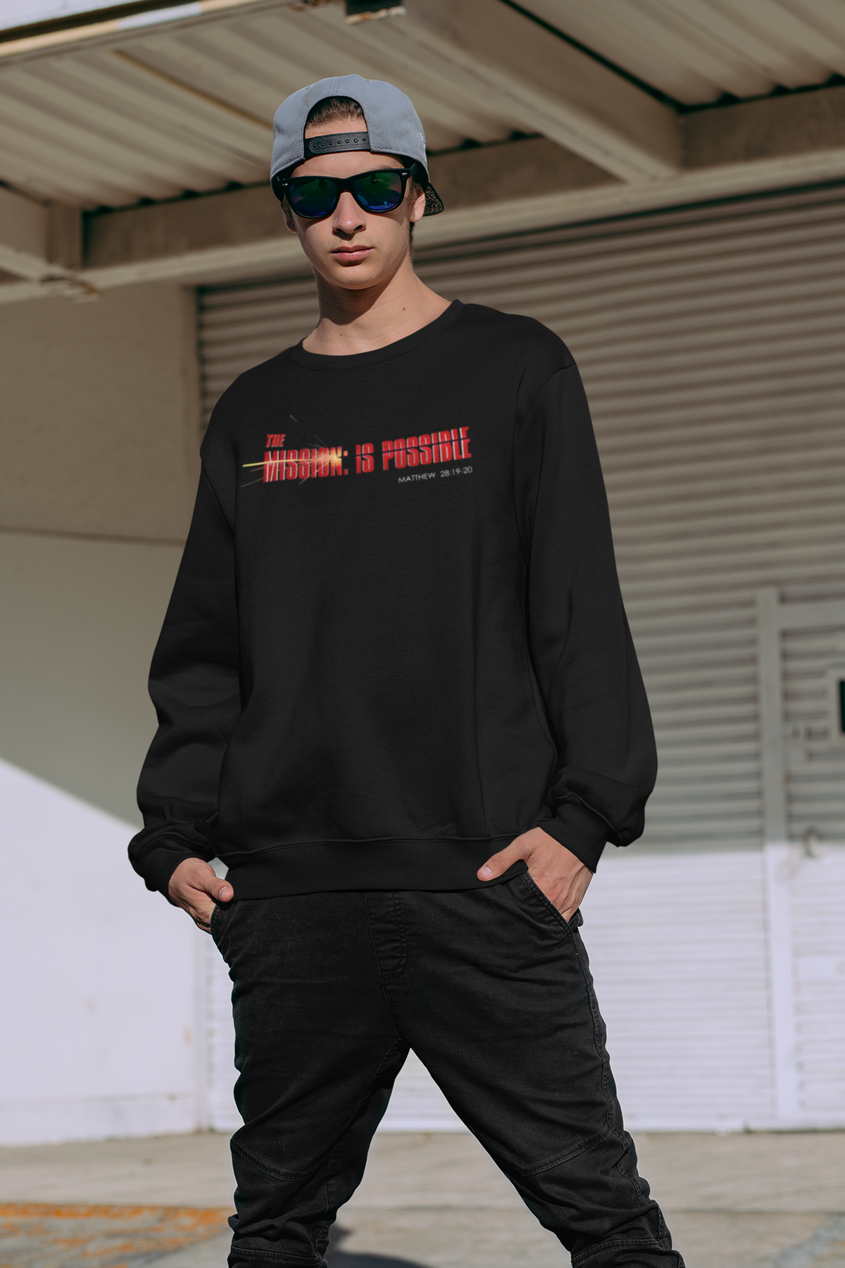 "The Mission is Possible" Motivational Crewneck Sweatshirt
