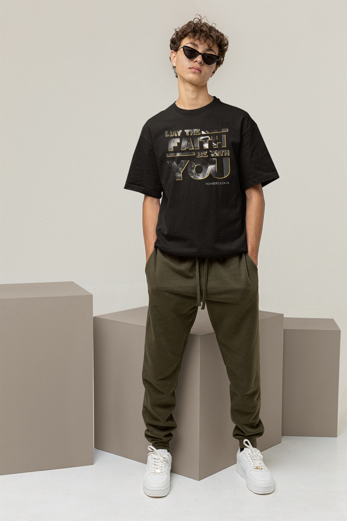 "May The Faith Be With You" Inspirational Graphic T‑Shirt
