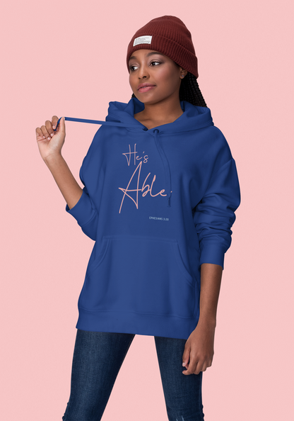 "He’s Able" Faith-Inspired Women's Pullover Hoodie