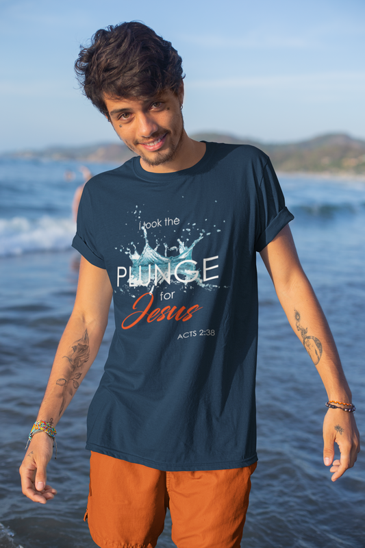 Plunge for Jesus Unisex Heavy Cotton Tee - Faith-Inspired Graphic Shirt