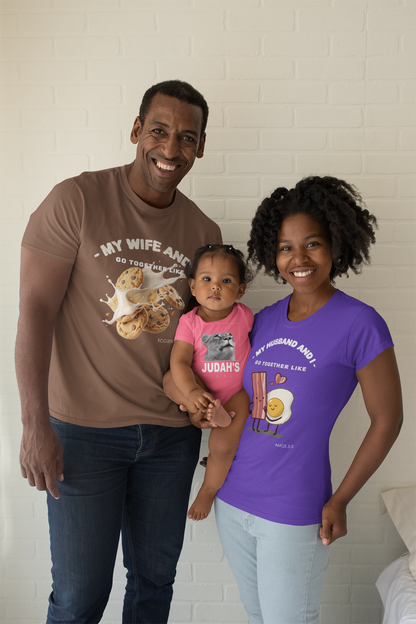 "My Husband and I Go Together Like Bacon & Eggs" Couple Breakfast Graphic Tee