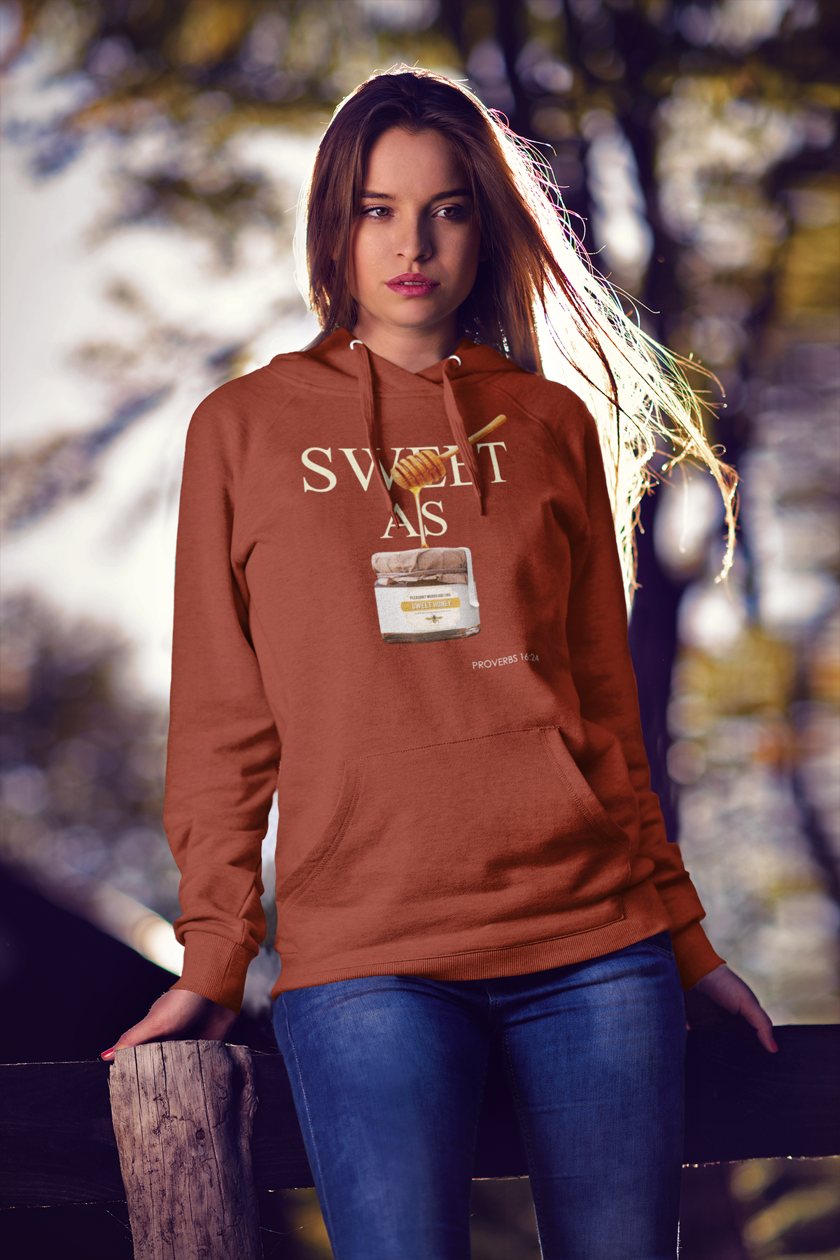 "Pleasant Words" Women's Inspirational Pullover Hoodie