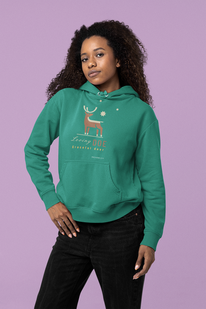 "Loving Doe" Inspirational Hooded Sweatshirt